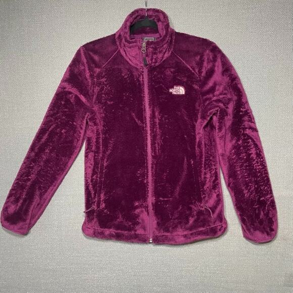 The North Face Osito Jacket Women’s Small Full Zip Fleece Coat Purple Pink Berry - Picture 2 of 16
